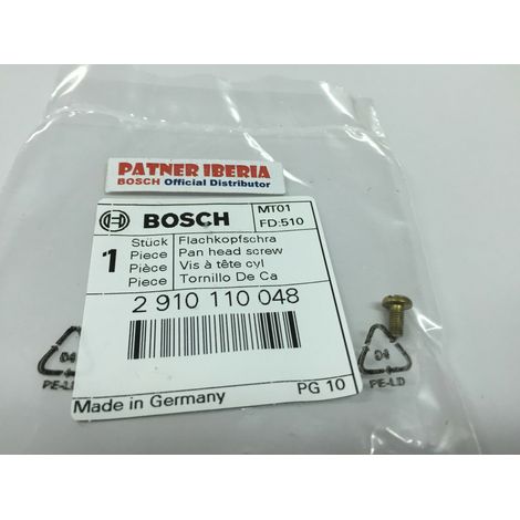 Repuesto original BOSCH 2910110048  Tornillo de cabeza plana