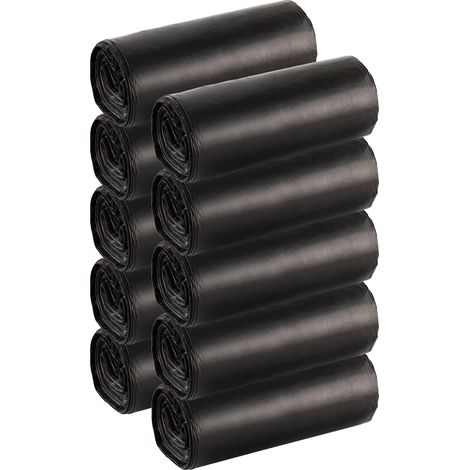 100 Sacchi Spazzatura SuperResistenti Con Maniglie Colore Nero Sacchetti Immondizia Condominiali Raccolta Differenziata Disponibili 30-60-110 Litri Antigoccia Antistrappo Impermeabili Nero - 68x80