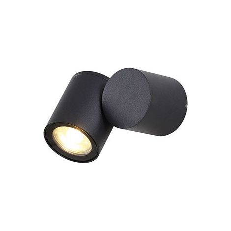 applique murale à led - aric topaze - gu10 - 1 x 6w - 3000k - graphite - aric 50916 (1/5)