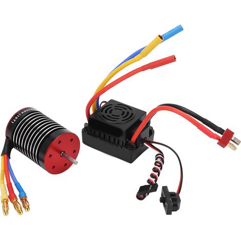 Kit moteur brushless étanche F540 3930KV avec variateur 60A pour pièces de mise à niveau de voiture RC 1/10 (1/5)