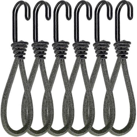 Lot de 6 tendeurs élastiques avec crochet, crochet pour tendeur élastique, tendeur élastique (1/5)