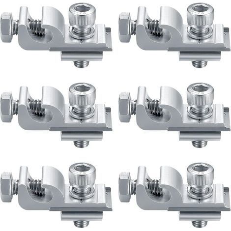 Pièces Clips de Mise à Terre de Panneau Solaire Standard, Kit de Fixation pour Système de Montage Solaire, Pinces de Support de Montage Cosses de Mise à Terre de Fixations de Panneau Solaire (1/5)