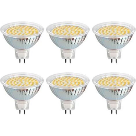 Ampoule GU5.3 LED 12V 3W Blanc Froid 6000K, Ø50mm, 120 Degrés, Équivalent GU5.3 30W, 500LM, AC/DC 12V, Spot LED MR16 GU5.3 pour Cuisine/Salle de Bain/Armoire, Non-dimmable, lot de 6 (1/4)