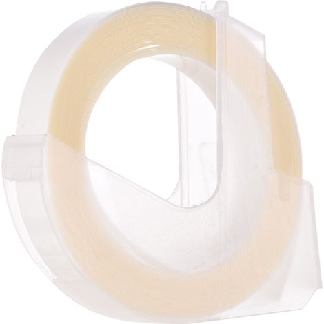 Recharge de ruban d'étiquettes en plastique 3D à gaufrage pour étiqueteuse DYMO 12965 1610, 9,5 mm x 3 m (3/8 po x 9,8 pi), 1 rouleau transparent (1/2)