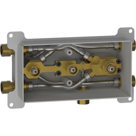 Dotazione bagno Keuco, 56163000073, unità funzionale da incasso DN 20, per 3 utenze - 56163000073 (1/2)