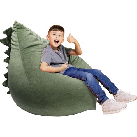 Sac Rangement Peluche Pouf Enfant, Housse de Pouf Dinosaures (1/5)