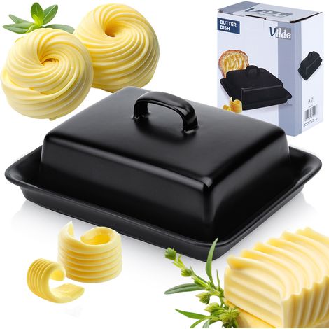 Butterdose, Keramik, schwarz, 139679 (1/5)