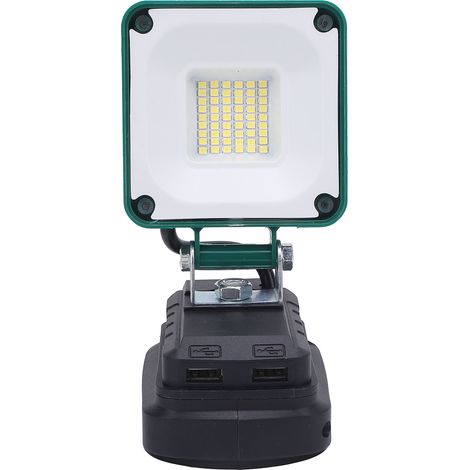 Lampe de chantier LED sans fil 45 LED 3400LM angle réglable étanche sur batterie avec port USB pour BL1815 (1/5)