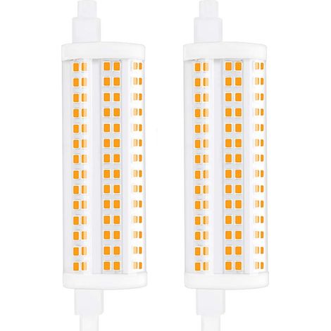 Ampoule LED R7S 118 mm à intensité variable 20 W, 2 200 lm, blanc chaud 2 700 K, équivalent à une ampoule halogène linéaire R7S J118 de 200 à 300 W.