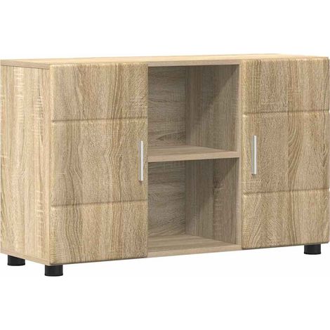 Vidaxl – Buffet en bois d'ingénierie – Style moderne – Dimensions 88.5 x 30.5 x 55.5 cm – Rangement pratique pour salon ou bureau