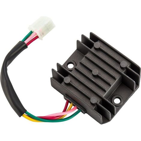 reguladores rectificadores universales de onda completa de 4 cables, color negro, para motocicleta, quad, bicicleta, 12 V (1/2)