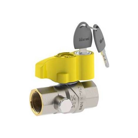 VALVOLA A SFERA PER GAS ATT. FF CON SERRATURA Misura: 1"  DN 25