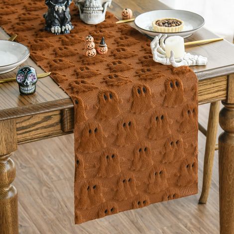 Tovaglia da tavola decorativa per Halloween marrone 33x230 cm (1/5)