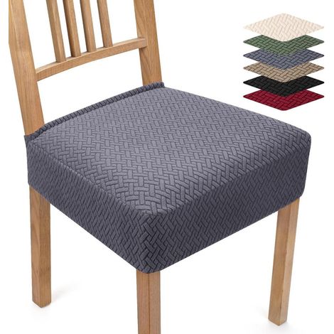 Housses de chaise Jacquard extensibles, lot de 6, pour salle à manger, cuisine, hôtel (1/5)