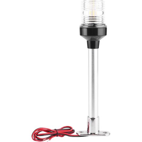 GARRYFIZH Feu de signalisation de bateau DC12V/24V 5W, éclairage 360°, lampe de poupe d'ancre, étanche IP66 (10 pouces)