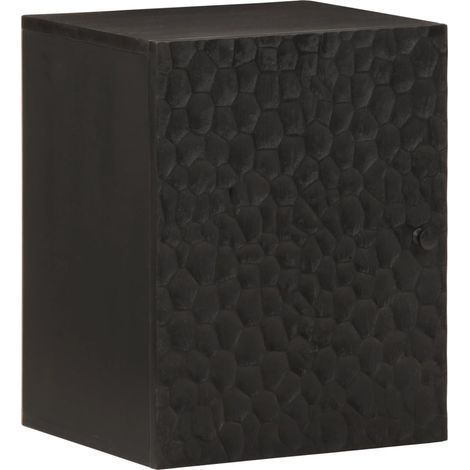 Bad-Wandschrank Schwarz 38x33x48 cm Massivholz Mango