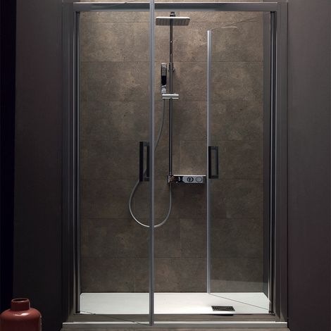 Nicchia Bo x Doccia da 80 cm con Porte Saloon - Vetro Temprato 6 mm - Trattamento Anticalcare (1/5)