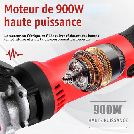 Tondeuse électrique 900 W - 6 vitesses réglables - Max 2800 tr/min - Avec mallette - 13 dents - Câble d'alimentation 3M - Ciseaux pour moutons, alpagas, chèvres (1/3)