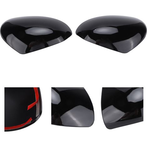 Paire de coques de rétroviseurs autocollantes de protection pour Smart Fortwo/Forfour 453 2015-2021, noir brillant (1/5)