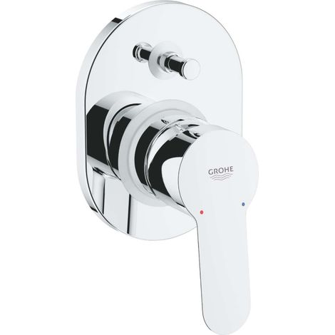 Unterputzarmatur für Badewanne und Dusche – Chrom – GROHE Long-Life Keramikkartusche 46mm – Automatische Umstellung – 176 x 105 mm (1/2)