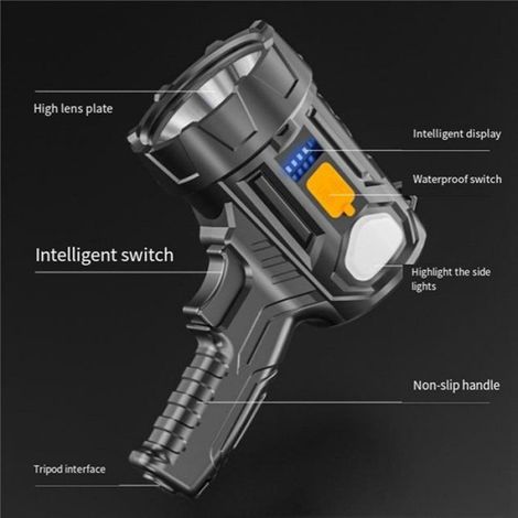 2X Lampe de Poche Extérieure LED Lumière Forte LED Spots Projecteur Lanterne Solaire Extérieure (1/5)