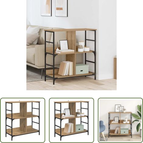 vidaXL Bücherregal - Regal Artisan-Eiche 78,5 x 33 x 82 cm Holzwerkstoff (1/5)