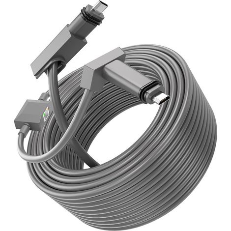 Câble de remplacement 2 en 1 avec adaptateur Ethernet, rallonge Satellite rectangulaire pour antenne parabolique V2 50 pieds + 3 pieds (1/5)