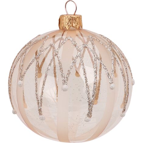 Palline per albero di Natale, in Vetro, con glitter decorativi, Ø 100 mm, 6 pezzi (1/3)