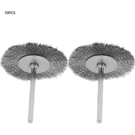 10 Stück Polierbürsten aus Stahldraht, Flachbürstenkopf für tiefes Bürsten (338mm)