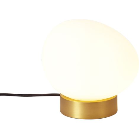 QAZQA Design-Tischleuchte Messing mit Opalglas - Sally
