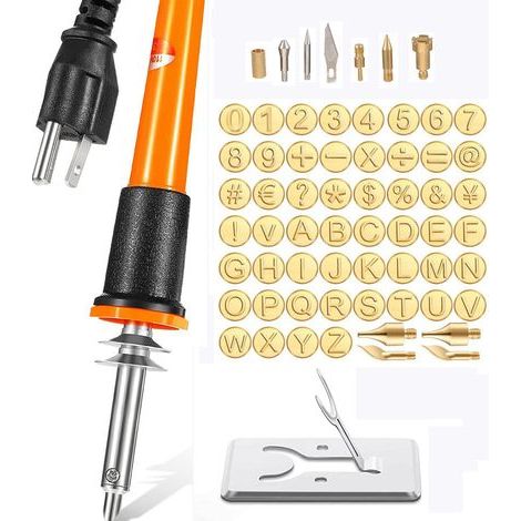 Lot de 65 Outils de sculpture en relief  Outils de pyrogravure, pour pyrogravure, outils de sculpture, kit de bricolage stable et sûr pour artistes et amateurs (1/5)