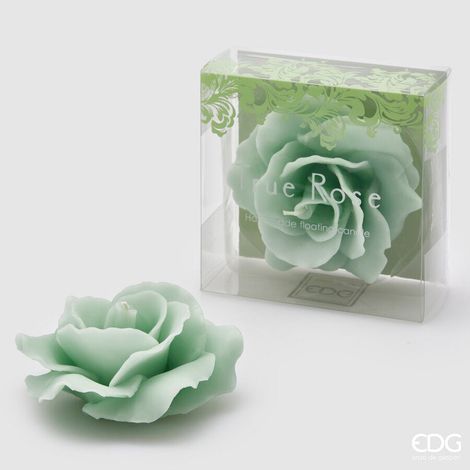 EDG Enzo De Gasperi Candela a forma di Rosa Galleggiante D11 (No-Perlata) 8 Sage Verde