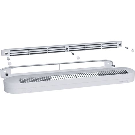 Kintech – Kit entrée d'air acoustique mini ESEA CEA – Affaiblissement 37-39 dB – Débit 15-30 m³/h – Dimensions 305x36x35mm – Finition blanc RAL9016