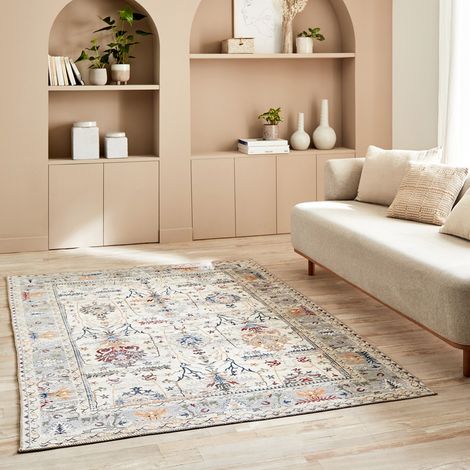 Tapis intérieur motif oriental / persan bleu. jaune. rouge. blanc - Cavy 120 x 160 cm (1/5)