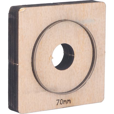 Emporte-pièce cuir rond 70 mm pour découpe cuir papier caoutchouc outil de couture patron artisanat en acier allié et bouleau (1/5)