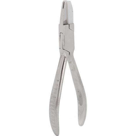 Pince de réparation de lunettes en acier inoxydable antirouille, portable et confortable, pour montures de lunettes, idéale pour les opticiens. Mâchoires en nylon à bec rond. (1/5)