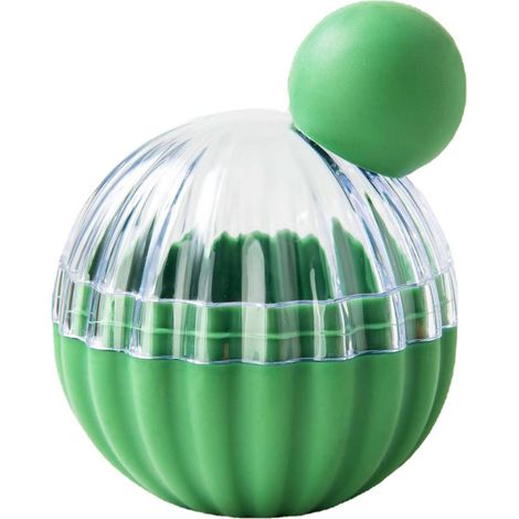 Moule à glaçons sphériques en silicone alimentaire, forme cactus, grande taille, vert. Idéal pour le café et le whisky. (1/5)