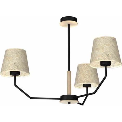 Suspension Milagro ETNA 3 lumières E27 Ø65 noir/crème (1/5)