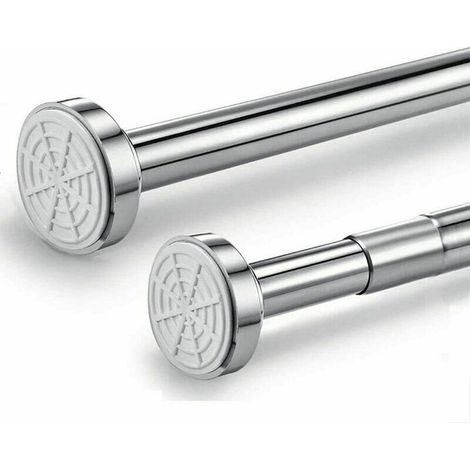 Teleskopierbare Duschvorhangstange aus Edelstahl – durch Drehung verstellbar – sicherer und stabiler als eine Duschstange – Kleiderstange (65–100 cm) (1/5)