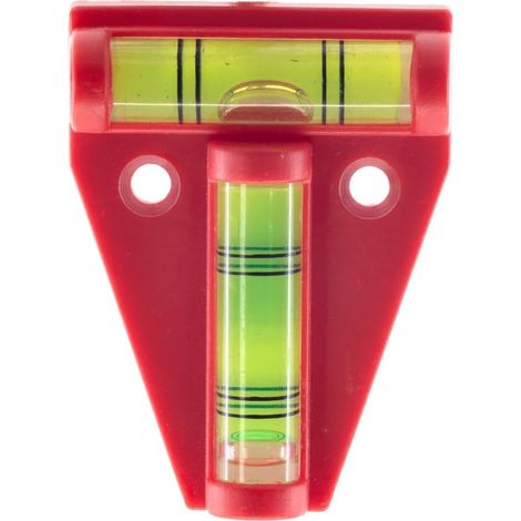 Mini niveau à bulle rouge 2 voies – Petit outil de nivellement à bulle en forme de T pour mesurer en déplacement
