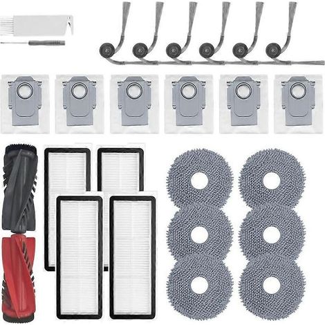 Kit d'accessoires Qrevo S5V (24 pièces) pour aspirateur robot Roborock Qrevo S5V/Curv/Edge : brosse, filtre et sacs de lavage. (1/5)