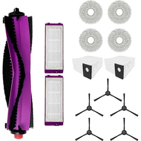 Accessoires pour robot aspirateur Midea V15/V15pro : brosses principales, lingettes, filtres, sacs à poussière et brosses latérales ( )