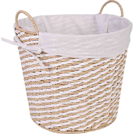 Cesto de almacenamiento marrón D36x30/34 cm (1/5)