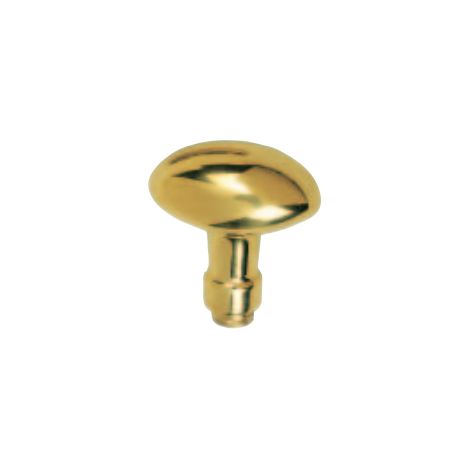 Bouton double ovale DUBOIS SAS - 197 - Carré 7 mm - Laiton poli - 112036 (1/2)