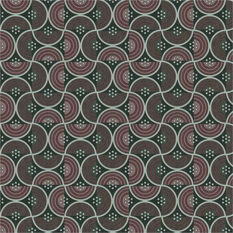 Retro wallpaper wall Profhome 390611 non-woven wallpaper smooth with geometric shapes matt black red brown grey pale green 5,33 m2 (1/5)