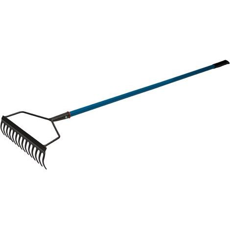 Rastrello per giardinaggio 1400 mm manico con impugnatura in gomma in acciaio Silverline