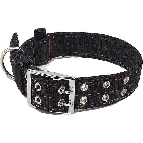 Collier pour chien de type bouledogue (petite à moyenne taille), en nylon épais, de 4,3 à 5,3 cm de long, style tactique, référence A106-279 (1/3)