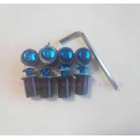 Nouveaux déflecteurs de pare-brise et vis de fixation pour KTM Duke 125, 200 et 390 (modèles 2012 à 2016) - vis bleues (1/5)