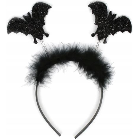 Diadema de murciélago de Halloween de 23 cm