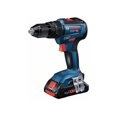Perceuse à Percussion PRO GSB 18V-55 Brushless + 2x2Ah + chargeur rapide + L-Boxx - Bosch Professional